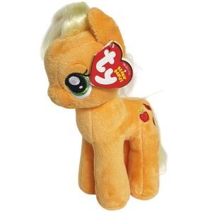 Ty My Little Pony Applejack 7.5" Plush Beanie Baby 2014 Tags Apples Embroidered
